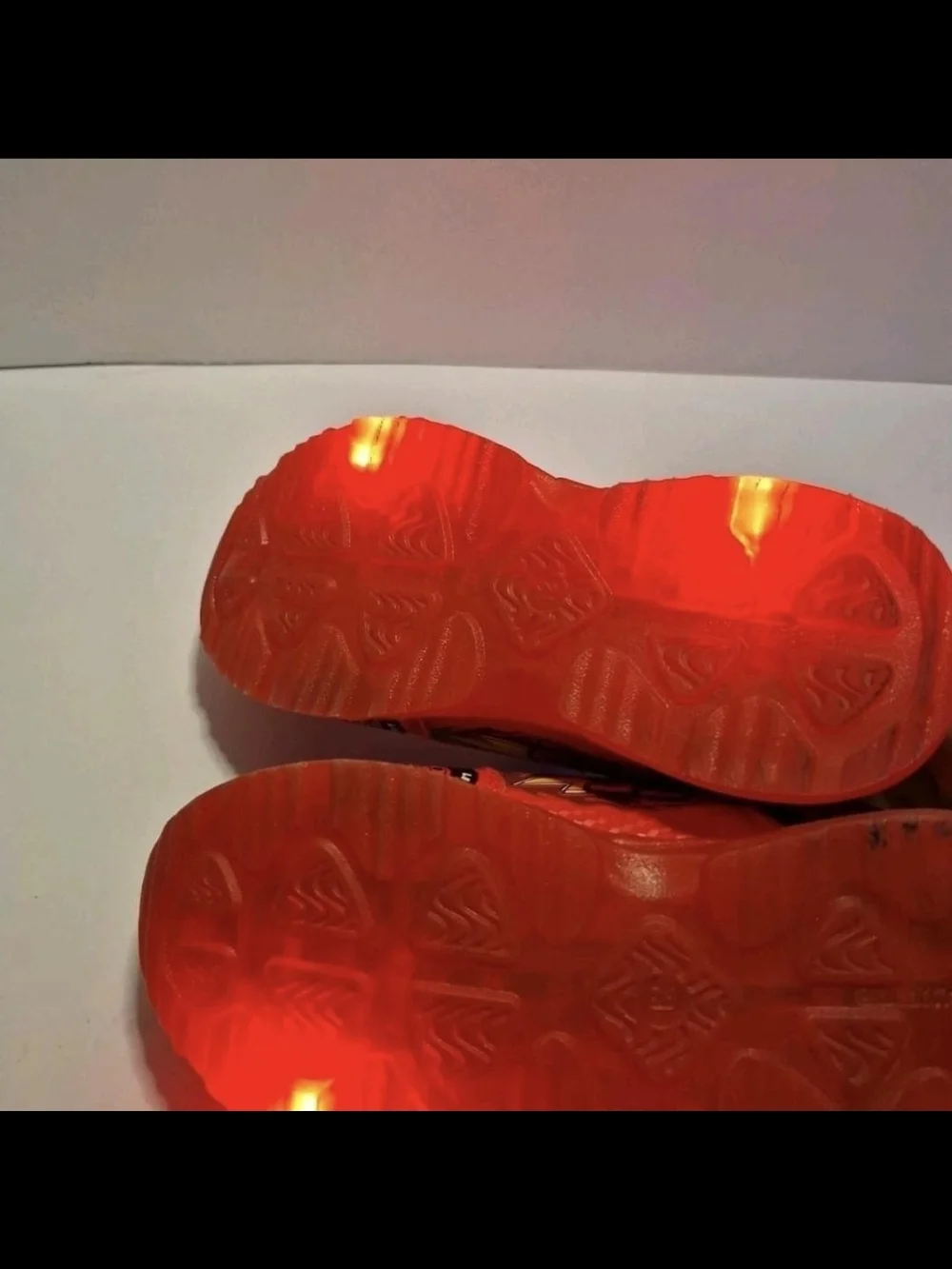 Kids Red Lightning Character Sneakers with Velcro Strap